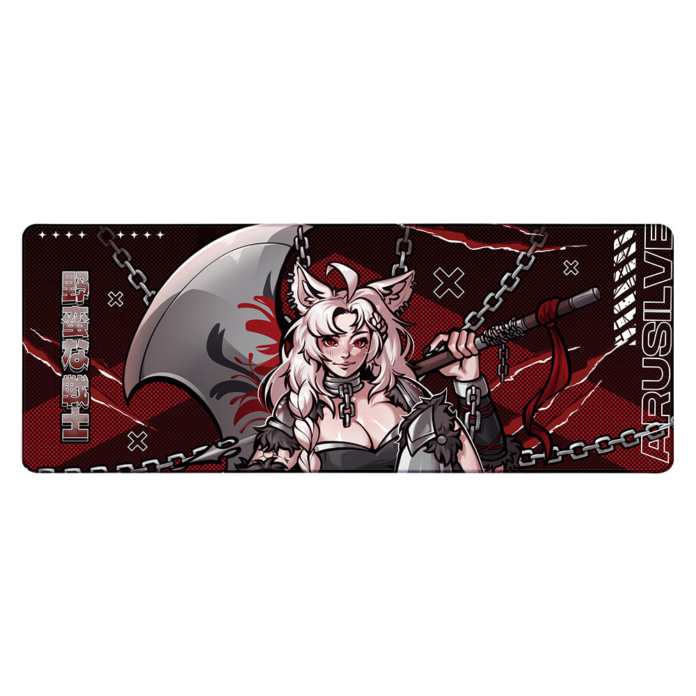 AruSilverFang Axe Wielder XL Mousepad