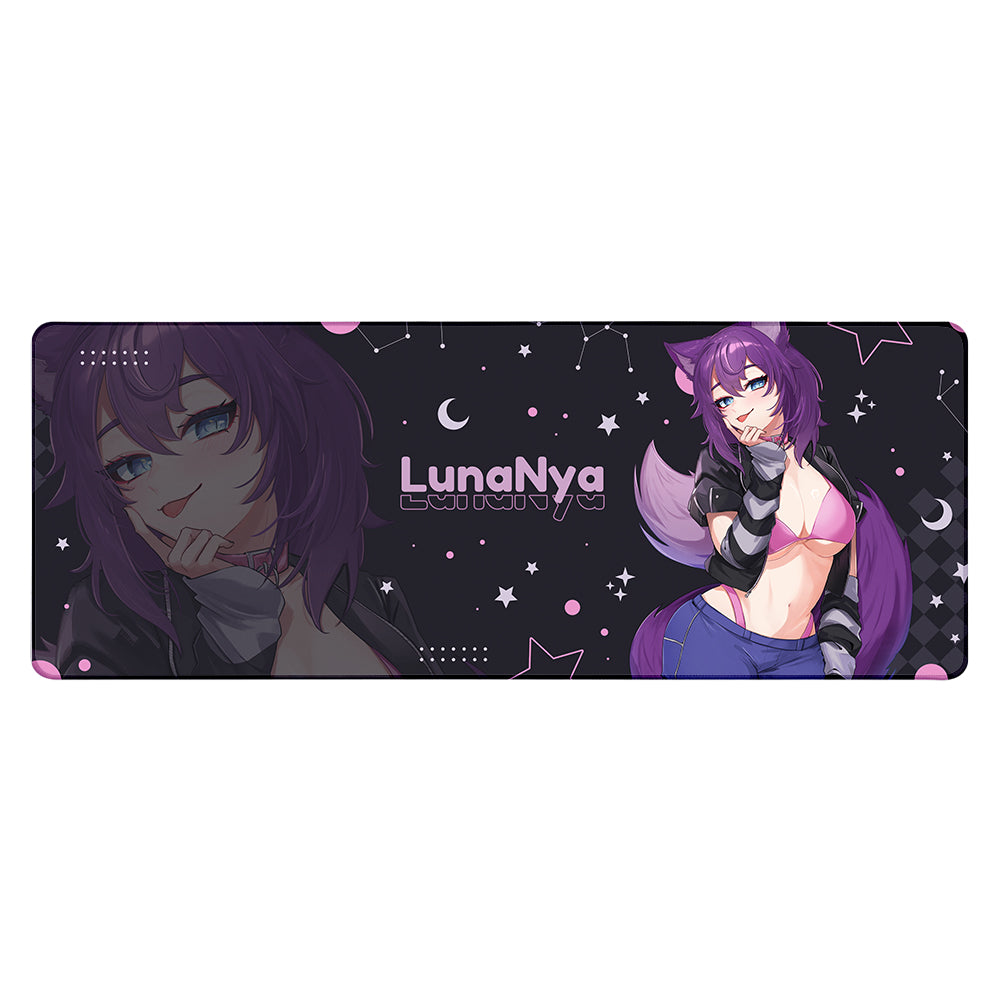 LunaNyaVT "Crescent Wolf" XL Mousepad