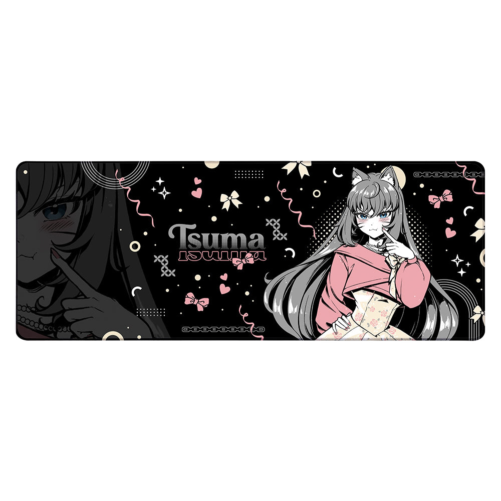 Tsuma-ASMR "Playful Smug" XL Mousepad