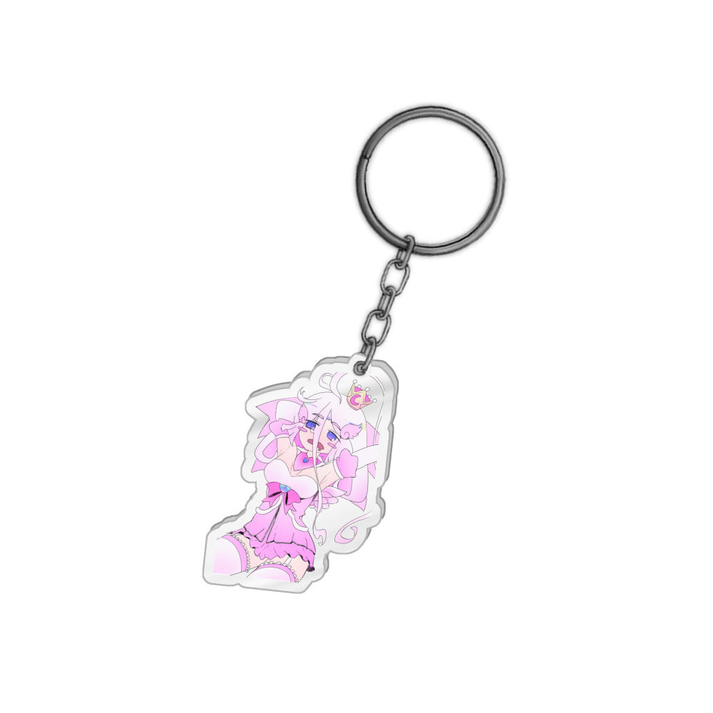 Pinkyune Moondog Keychain