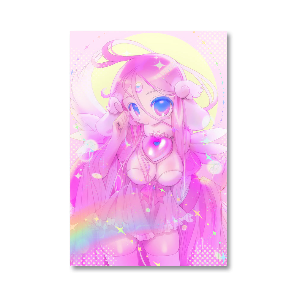 Pinkyune Rainbow Moon Poster