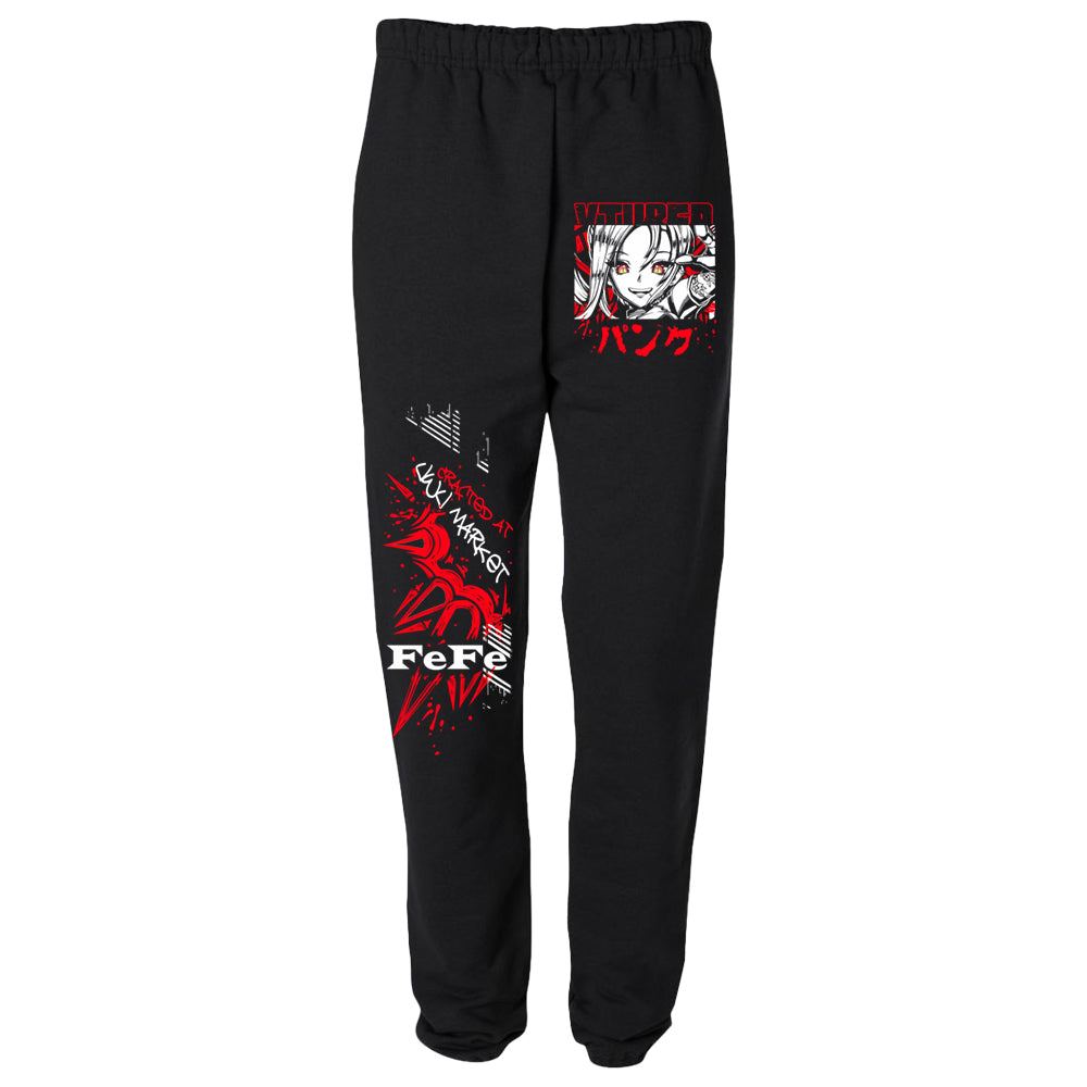FeFe Red Lights Anime Sweatpants