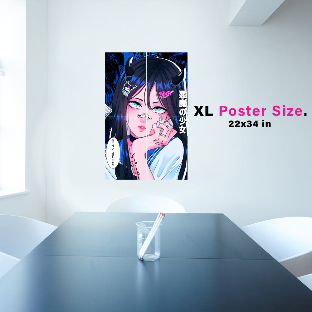 Demon Girl Anime Poster