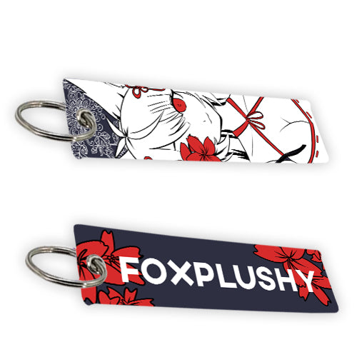 Foxplushy Flower Petal Jet Tag Keychain