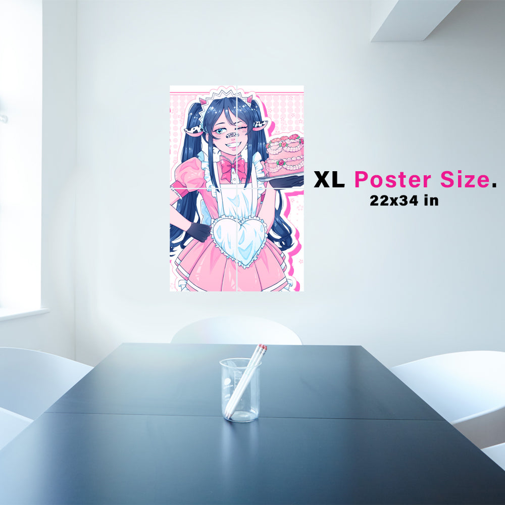 Maid Girl Anime Poster