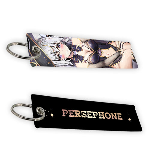 Persephone Nekomancer Jet Tag Keychain
