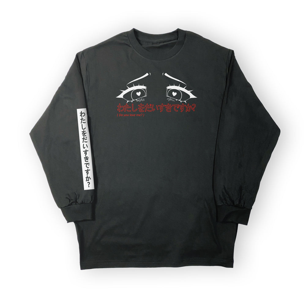 Ahegao Eyes Long Sleeve Tee M