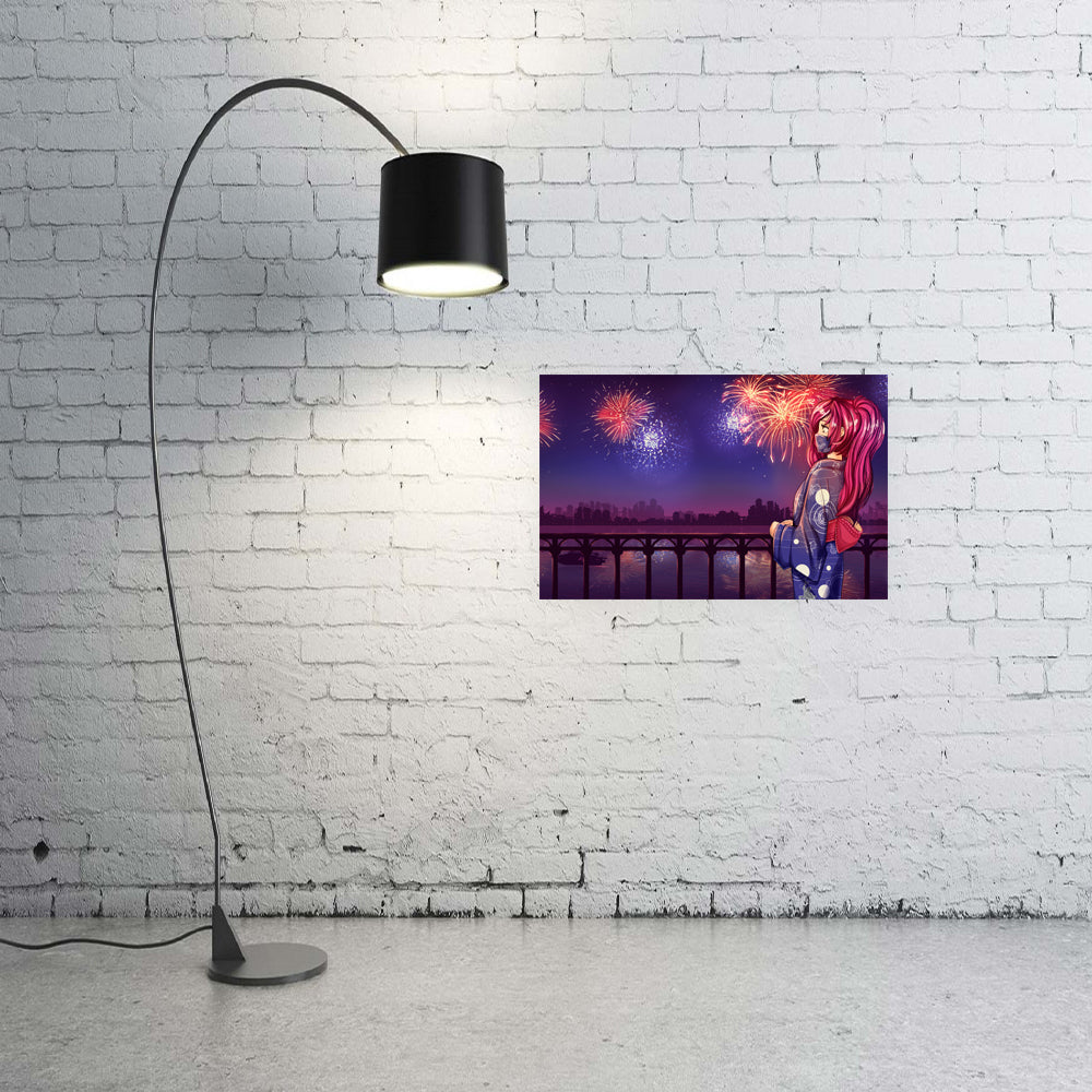 Tsundere Fireworks Anime Poster