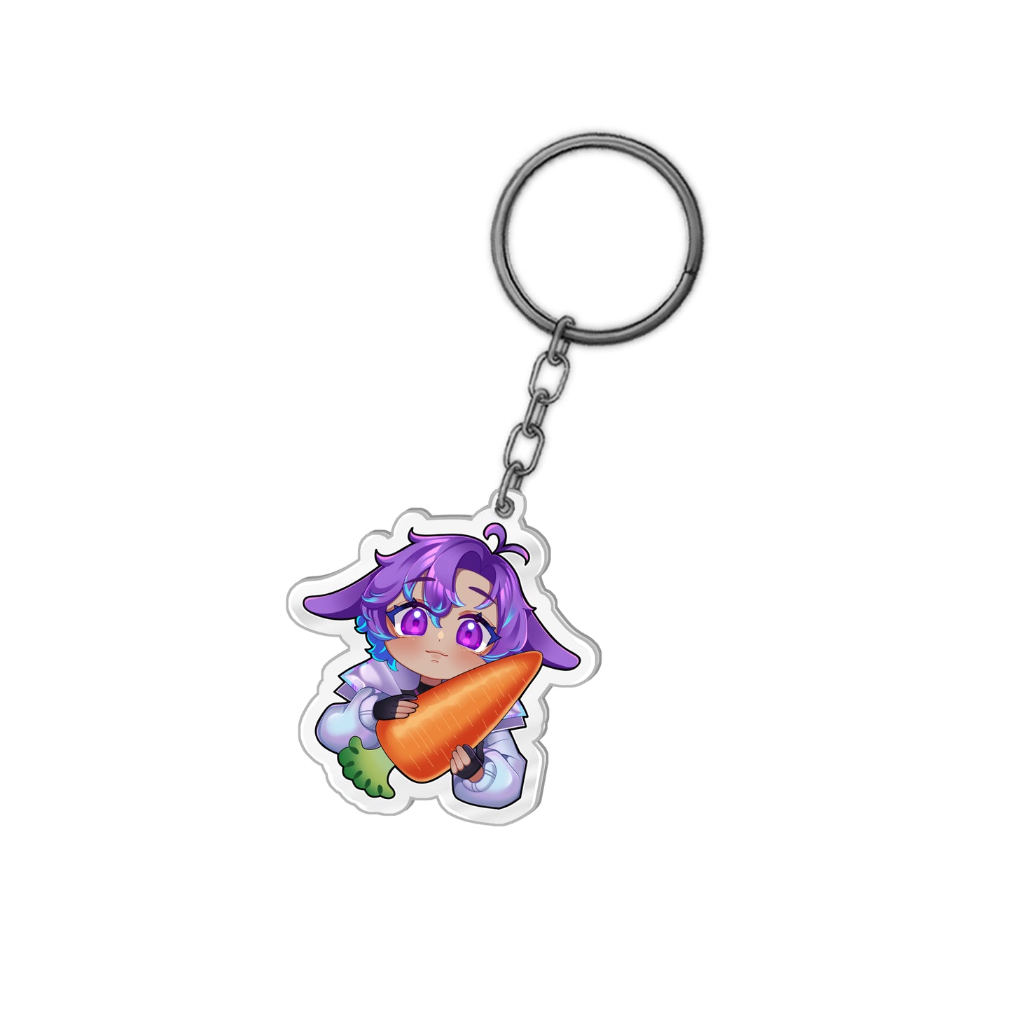 NeonQuin Carrot Keychain