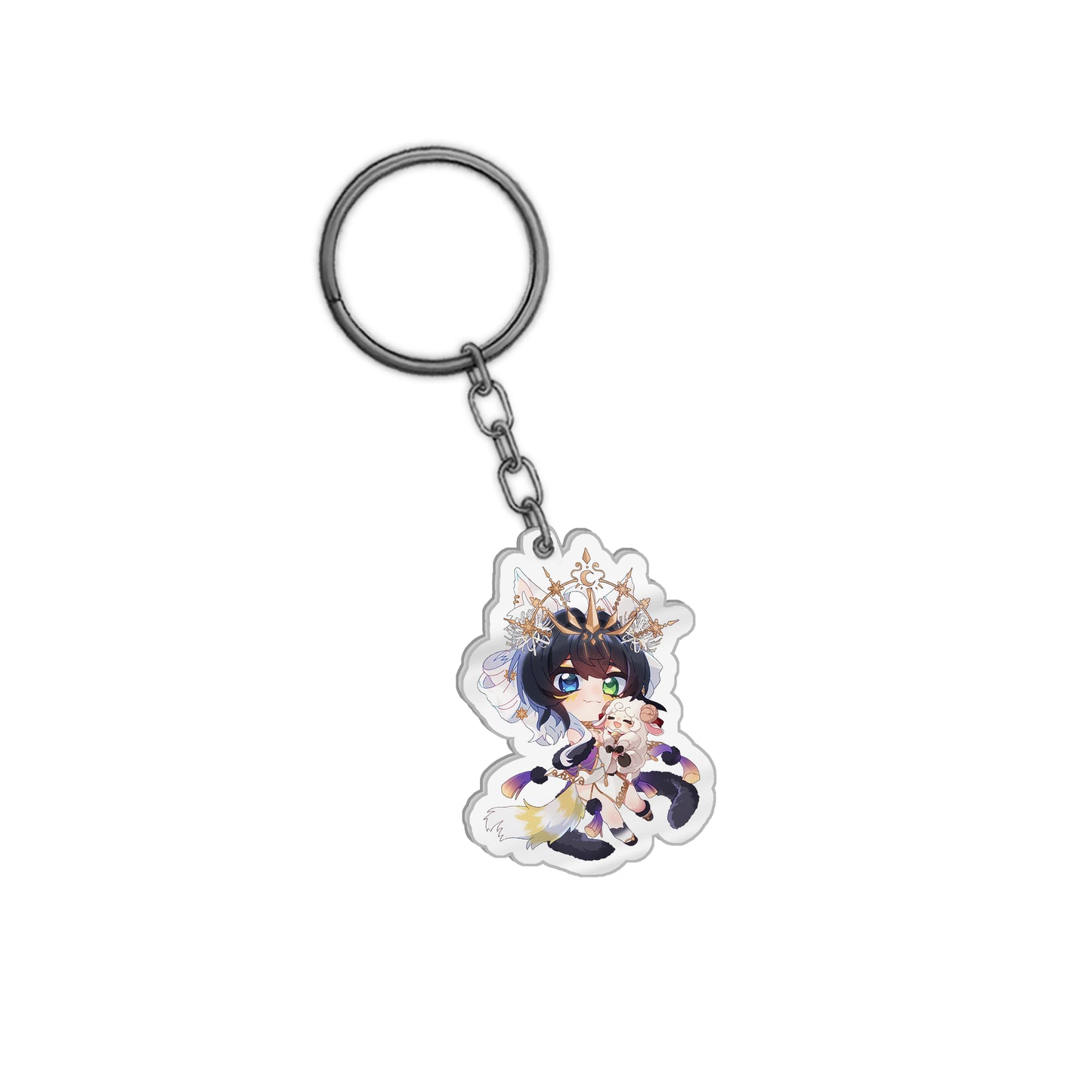 Winterwolve Wolf and Sheep Cuddle Keychain