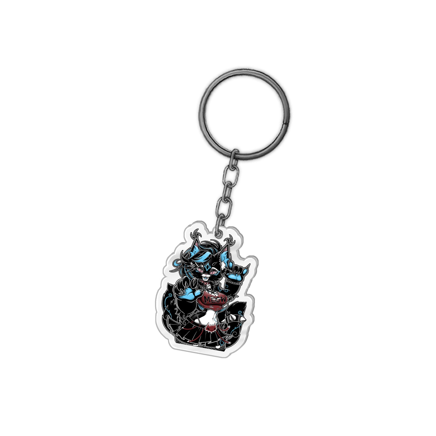 TheBlaqkKat Chaotic Punk Keychain