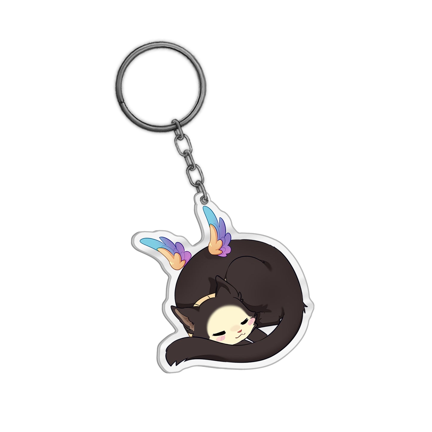 Dee_the_Sphinx Sleepy Cat Keychain