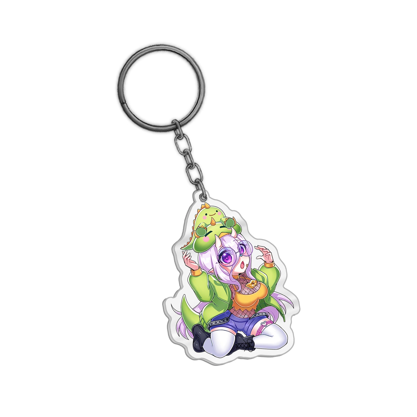 Rawrrina Chibi Dino (Glasses) Keychain