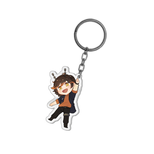 Thintrovert Uploading Keychain