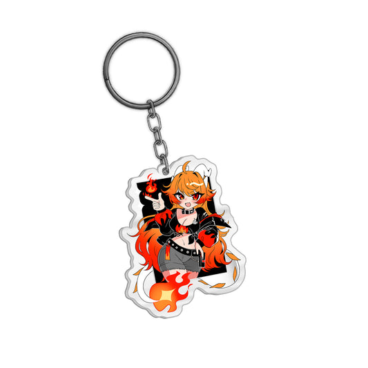 SweatyLilKoi Fire Keychain