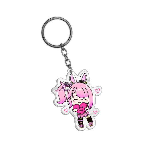 Bunny Loves You Keychain