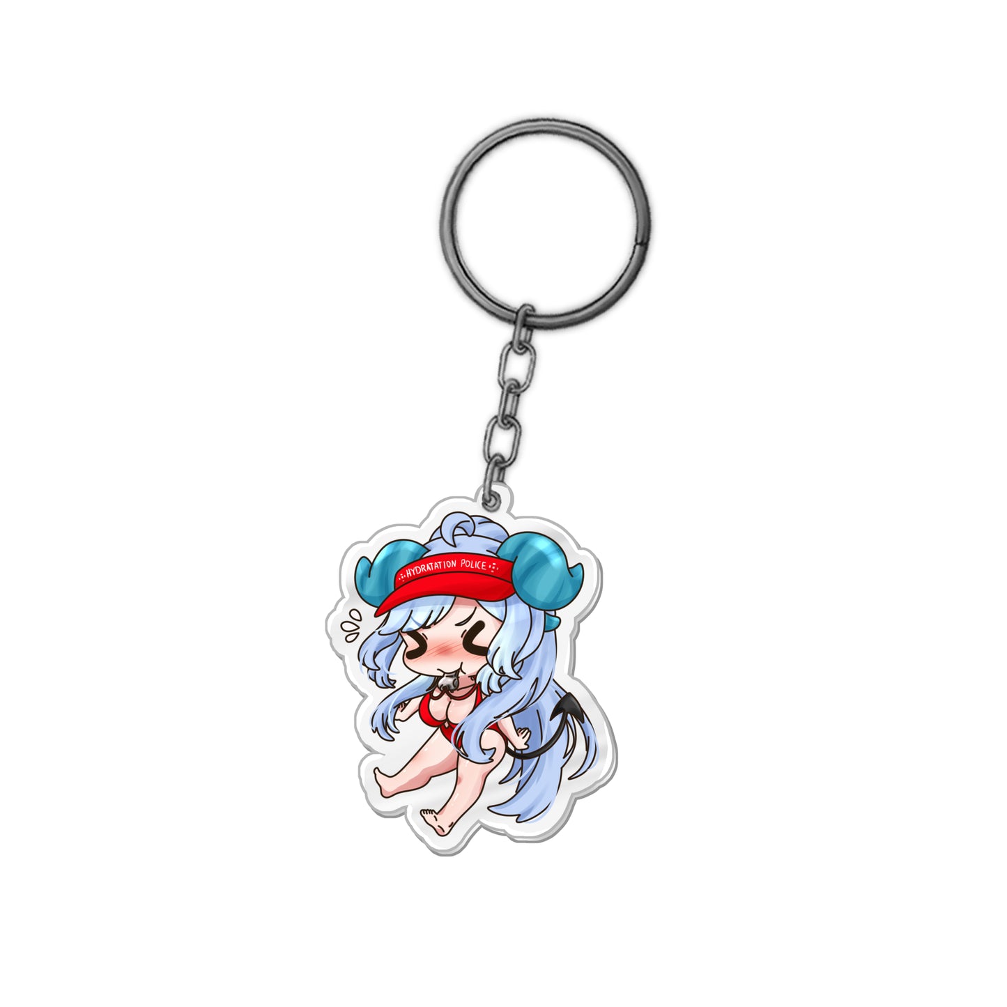 HydratedWaifu Hydration Alert Acrylic Keychain