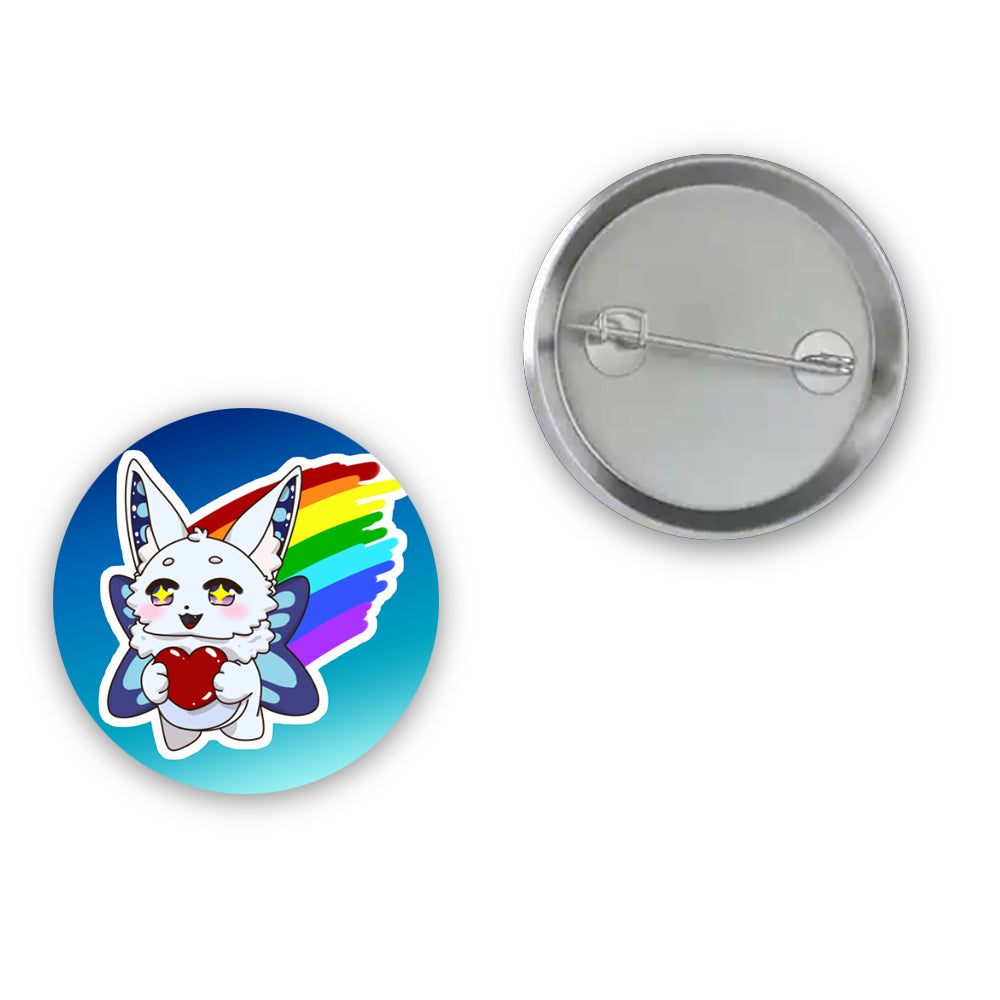 Aemilia Fluffle Heart Button Pin