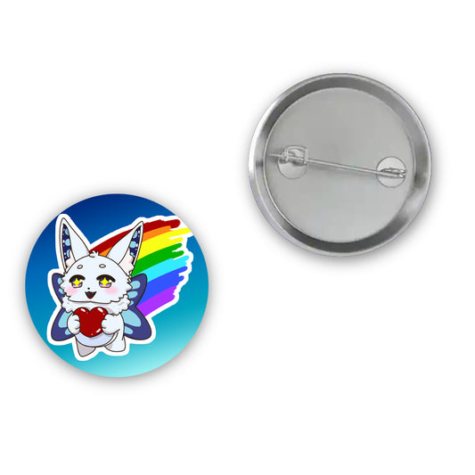 Aemilia Fluffle Heart Button Pin