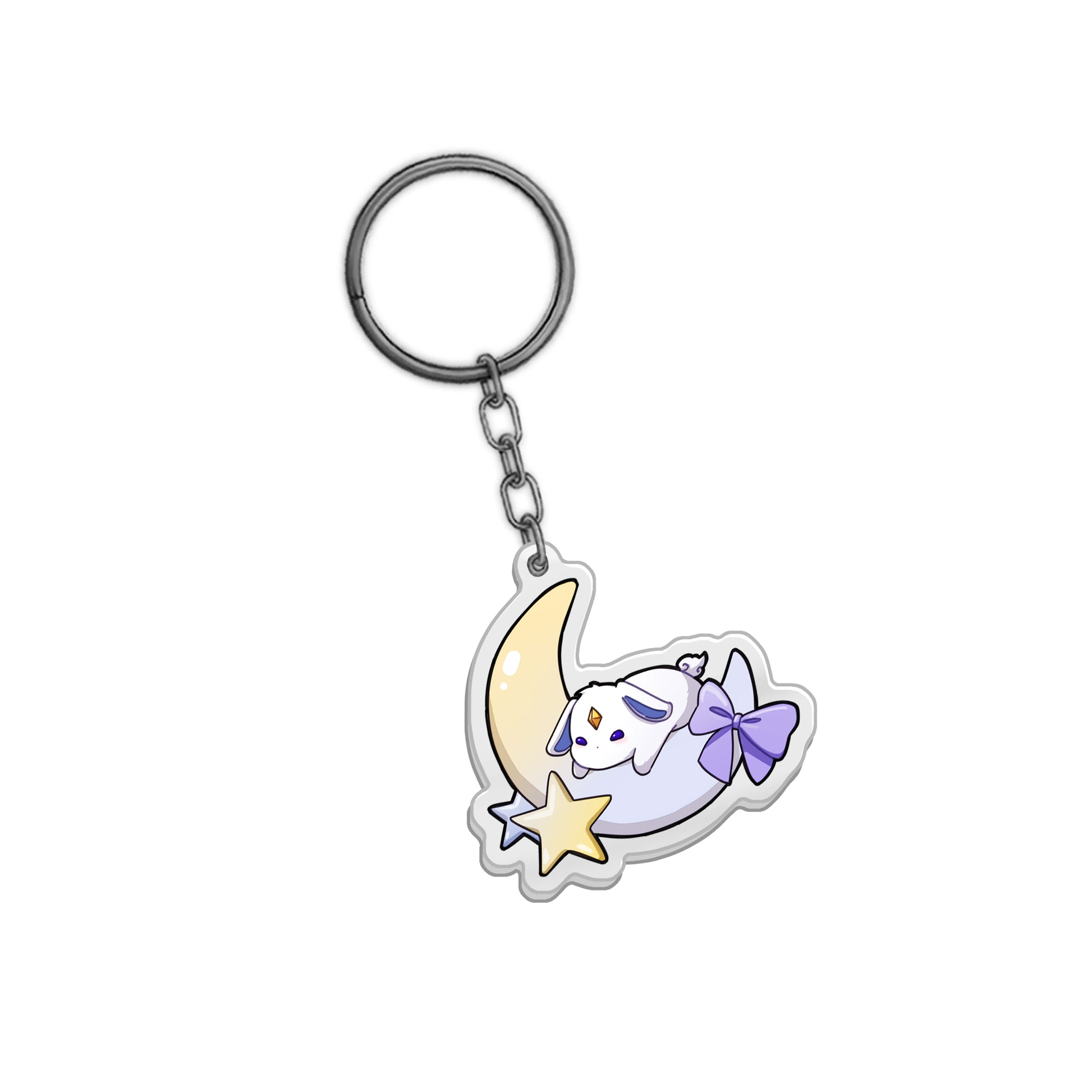 AloraVT "Bunny of the Moon" Keychain