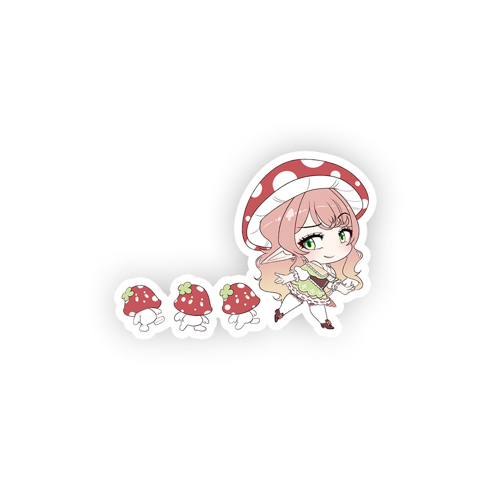 AmiClover Mushroom Walk Sticker