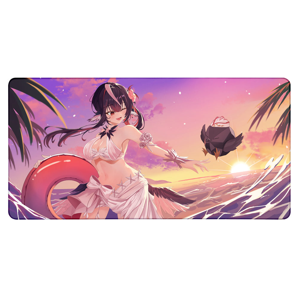 Andreia Herz "Beachside Birbs" XXL Mousepad