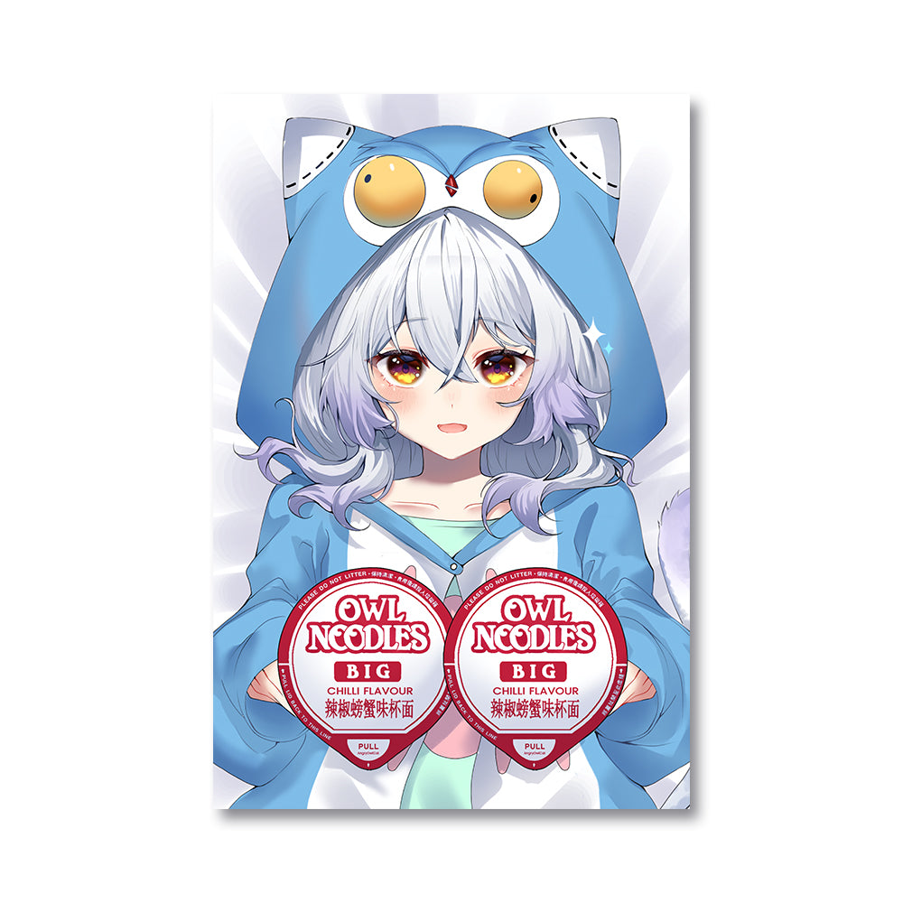 AngryOwlCat Noodle Poster