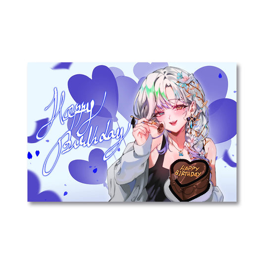 Ashie 2025 Birthday Poster - Blue