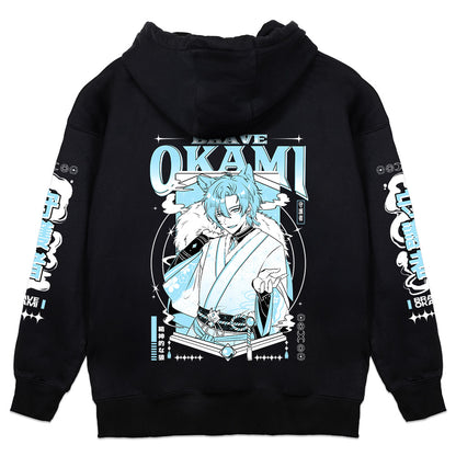 BraveOkami Spirit Wolf Streetwear Hoodie