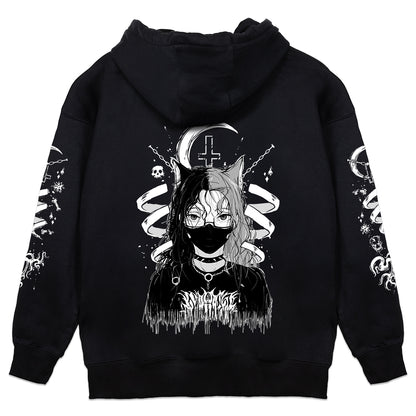 Riri Miaou Crescent Moon Hoodie