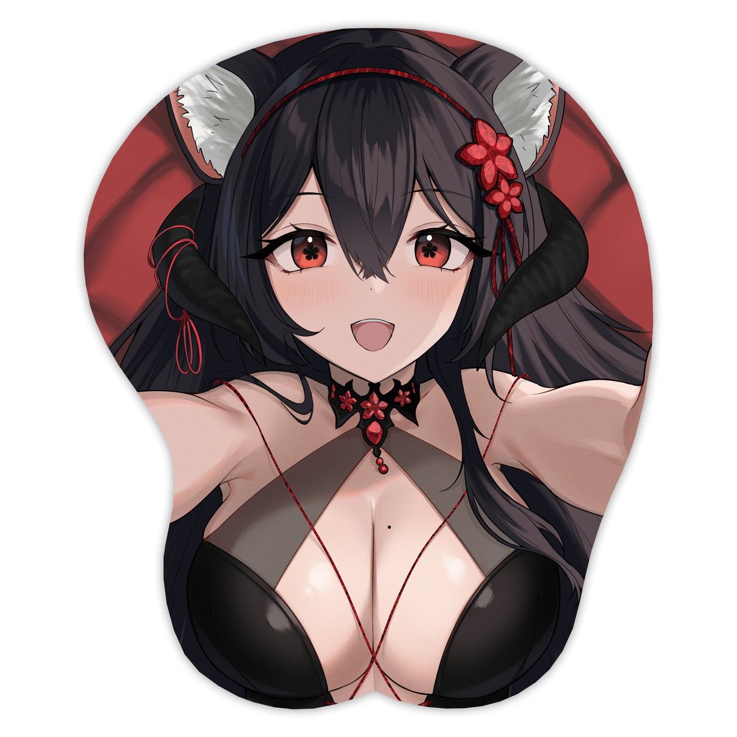 Neko Black 3D Mousepad