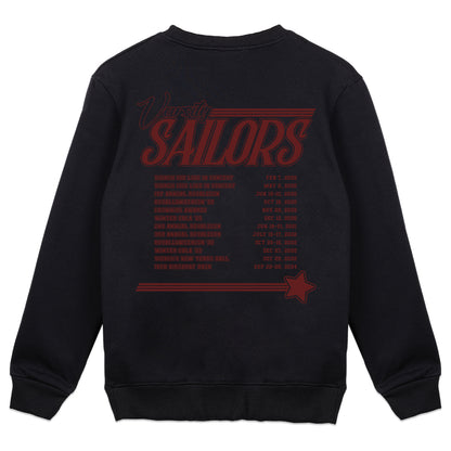 Vioncii Varsity Sailors Crewneck (Black/Red)