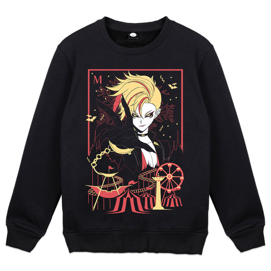 MarinGoRound Tent of Twisted Terror Crewneck in classic black