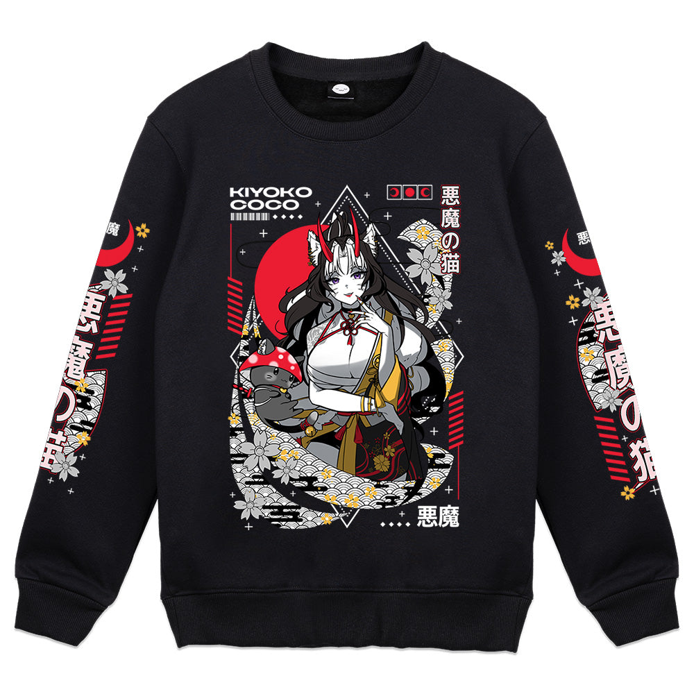 KiyokoCoco Demon Cat Crewneck