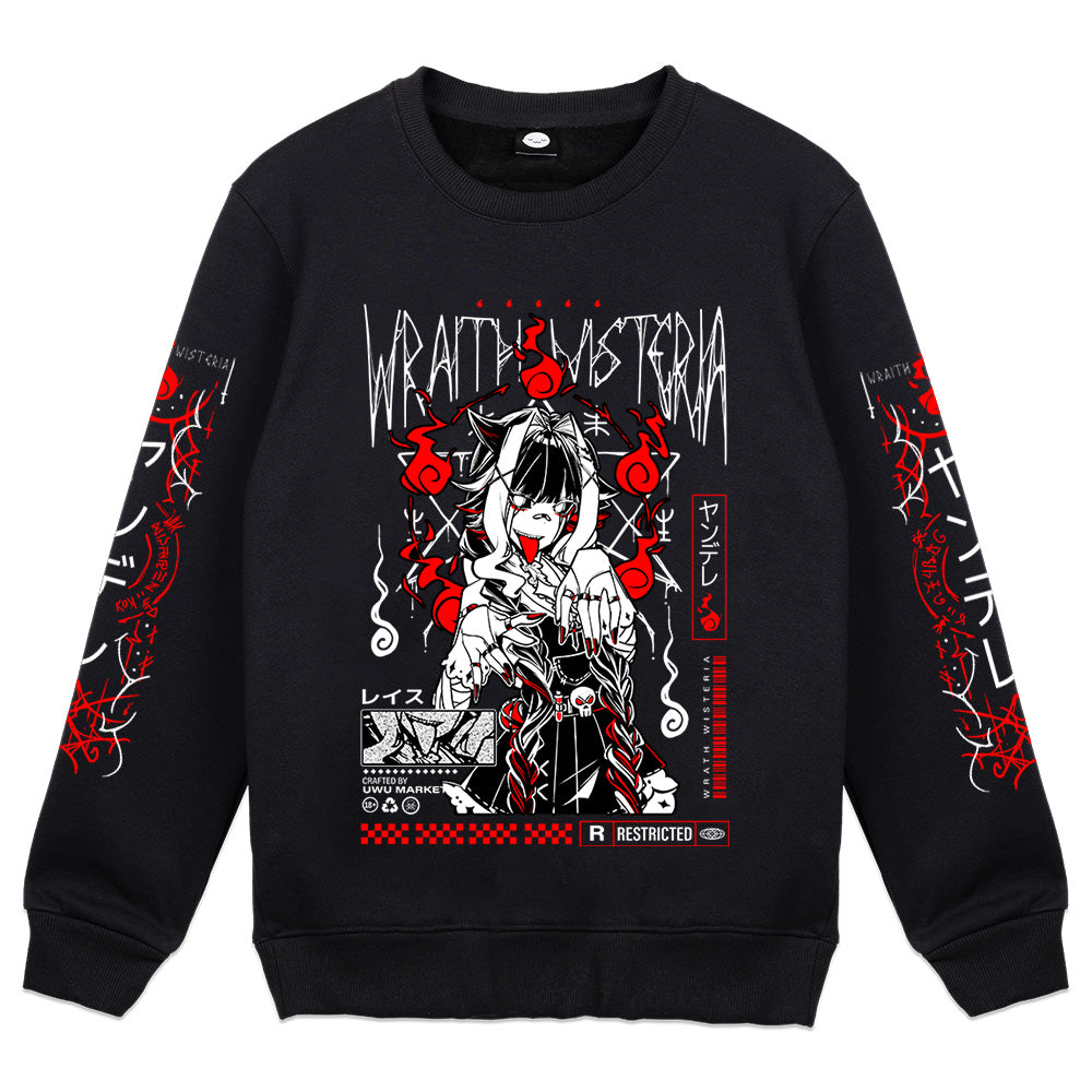 WraithWisteria Ghost Flames Crewneck