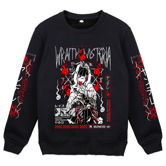 WraithWisteria Ghost Flames Crewneck
