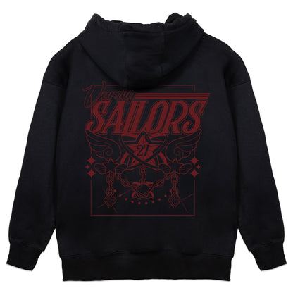 Vioncii Varsity Sailors Hoodie (Black/Red)