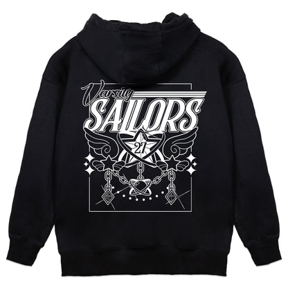 Vioncii Varsity Sailors Hoodie (Black/White)