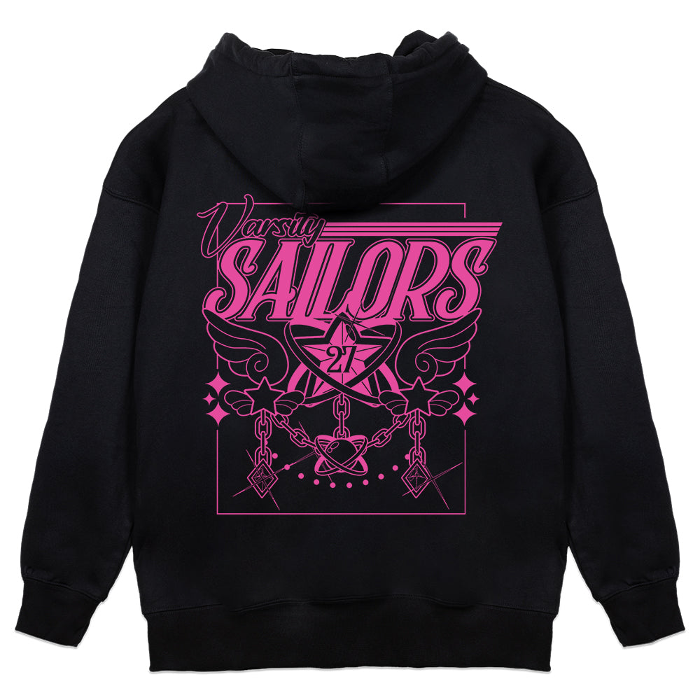 Vioncii Varsity Sailors Hoodie (Black/Pink)