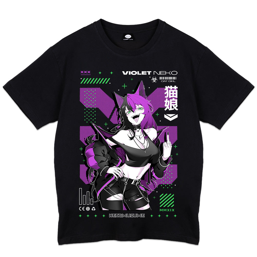 VioletNeko Degen Cat Girl Shirt