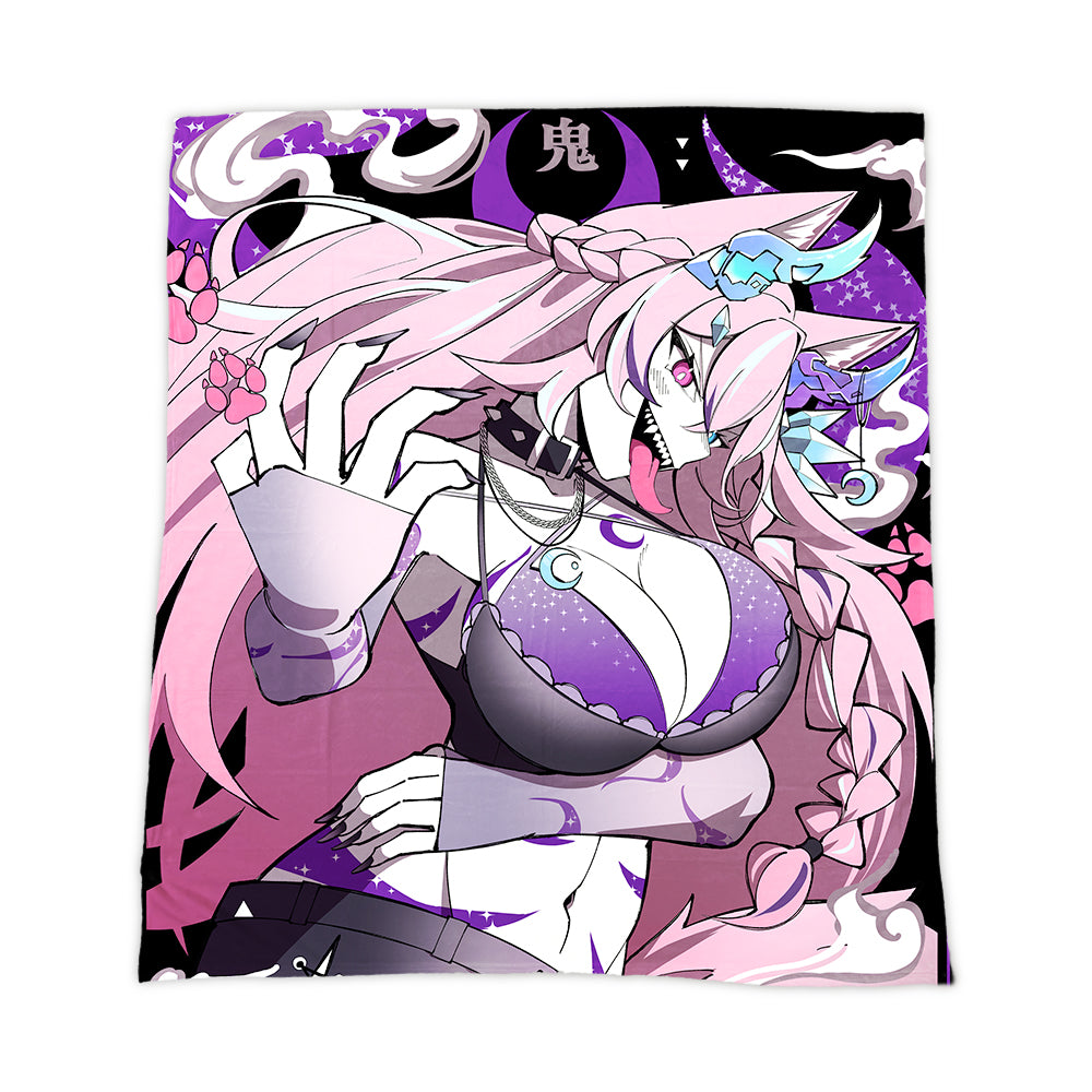 Tonyopon "Corrupted Oni Fox Goddess" Blanket