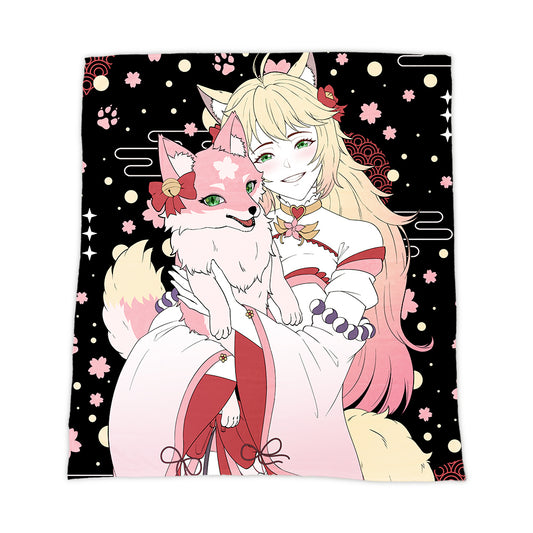 Allikatmarie "Pink Sakura Pair" Blanket