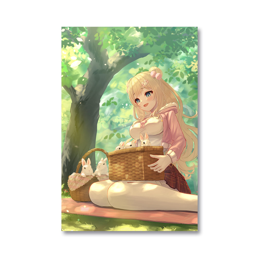 Blondedaze Bunny Picnic Poster