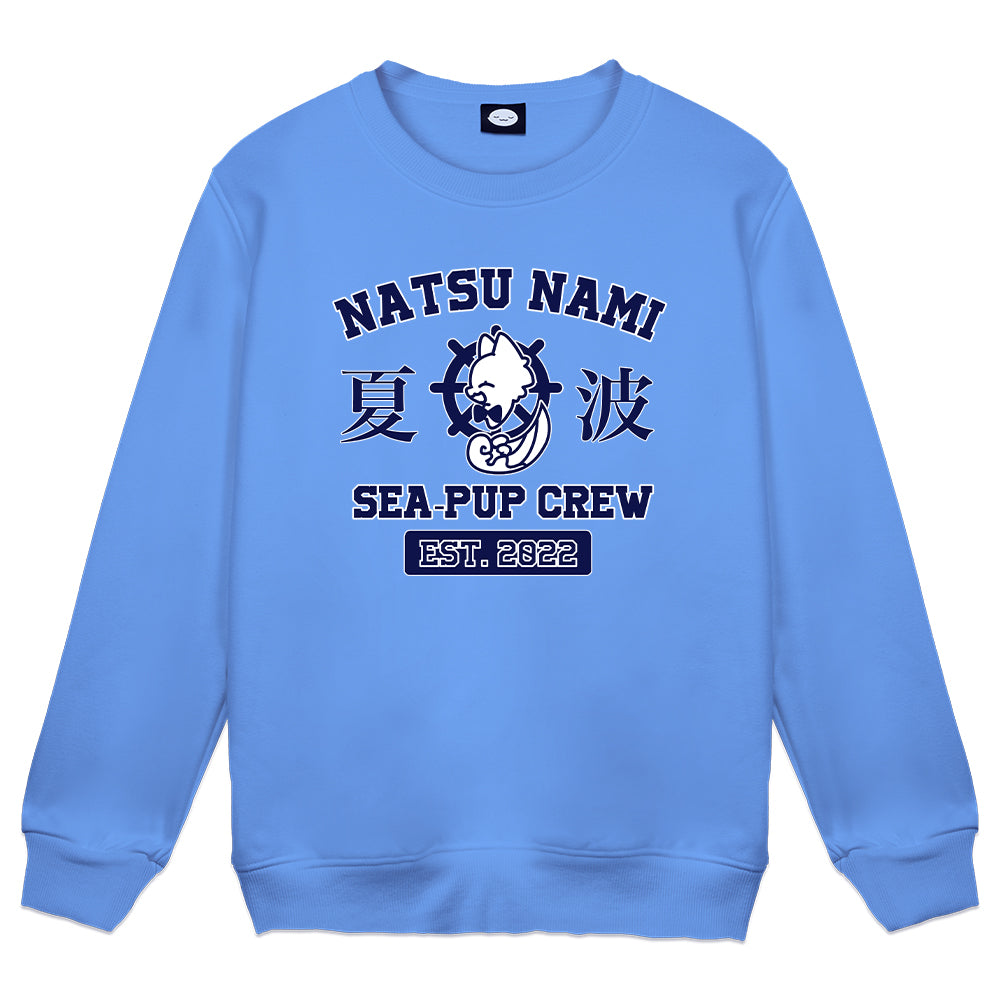 NatsuNami SEA-PUP Blue Crewneck