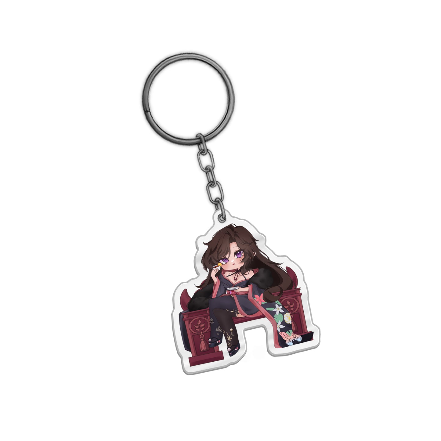 BunnyWinterLily Teatime Keychain