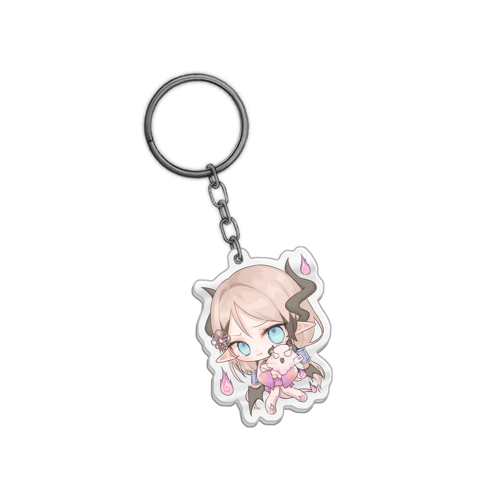cheriyfu "Chibi Dragon Pout" Keychain