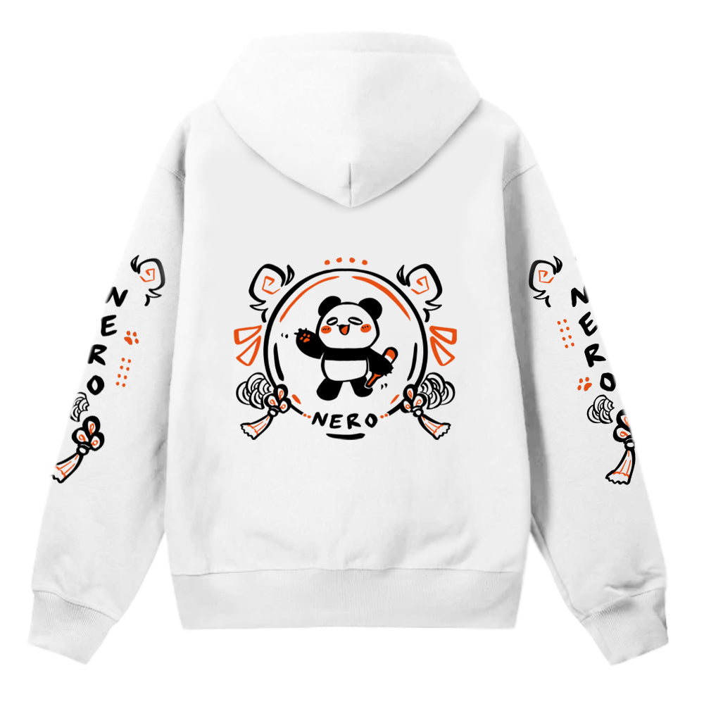 lNeroTV Panda Hoodie (White)