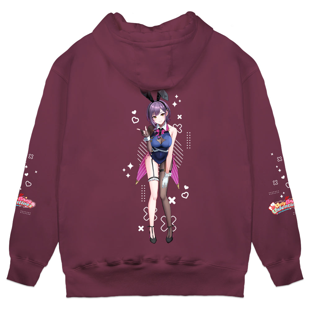 Victoria Valerie "Very Bunny Valentine's" Hoodie - Dark Pink