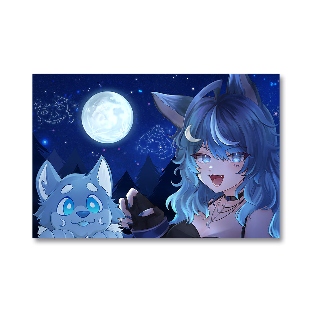 Cressuwulf Starry Wulf Sky Poster