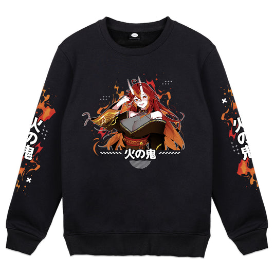 FireOniRei Blazing Streetwear Crewneck